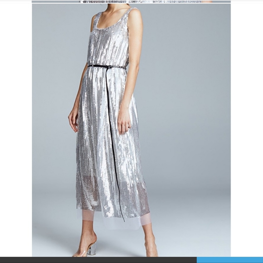 Marc Jacobs silver sequin dress sz 12/14
